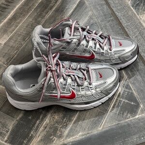 Nike Gray and Red Athletic Sneakers
